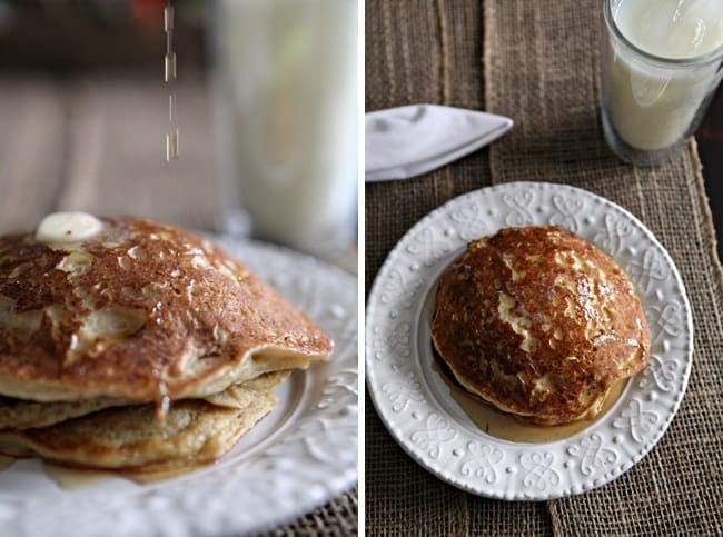 How to make Whole Wheat Oatmeal Pancakes.