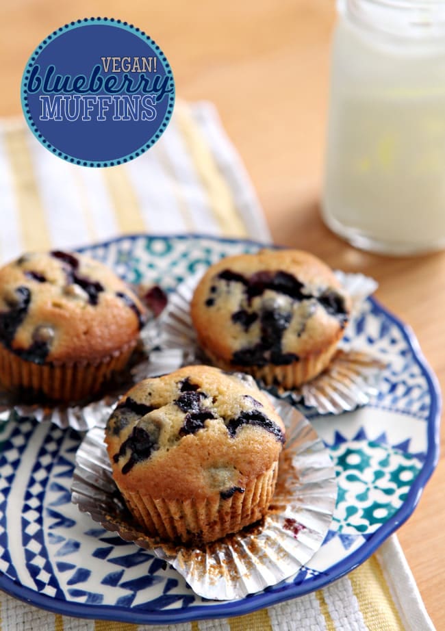 Vegan Blueberry Muffins // The Speckled Palate