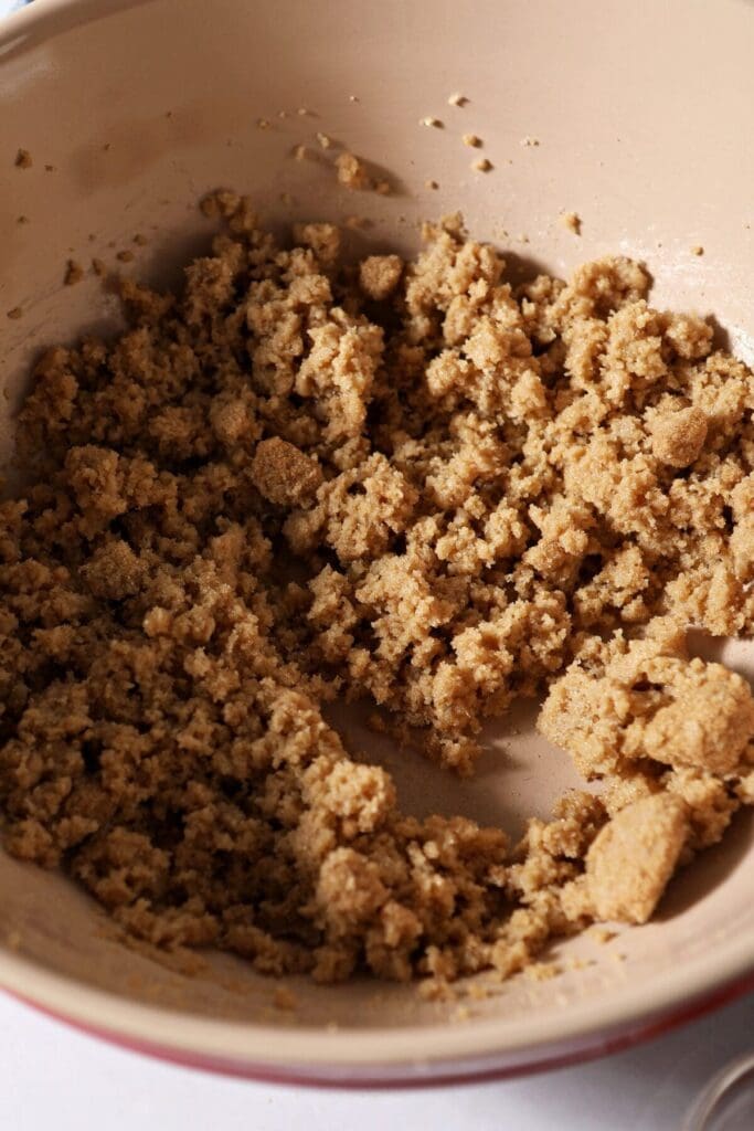 Creamed butter and sugar in a bowl