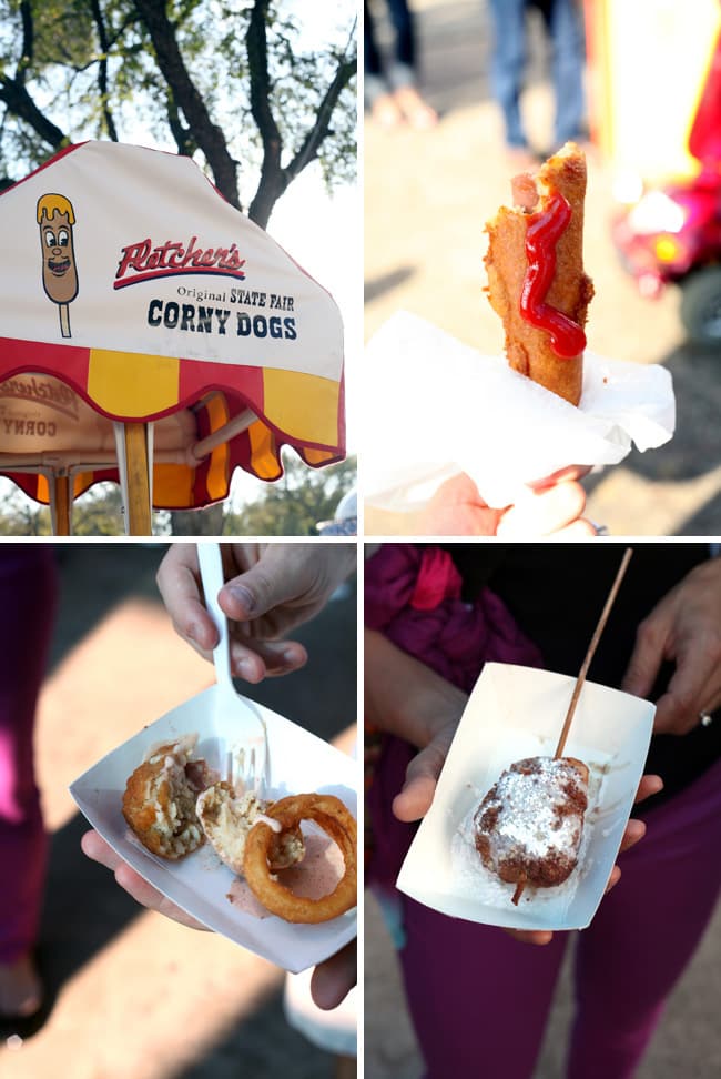 Collage of fair food images 