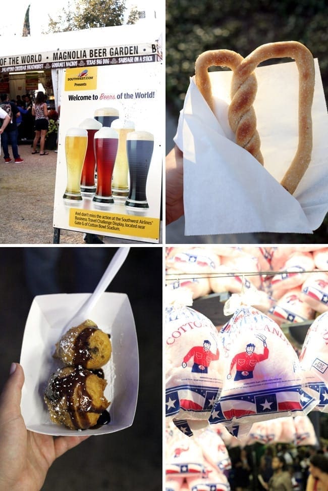 Collage of fair food and drink images 