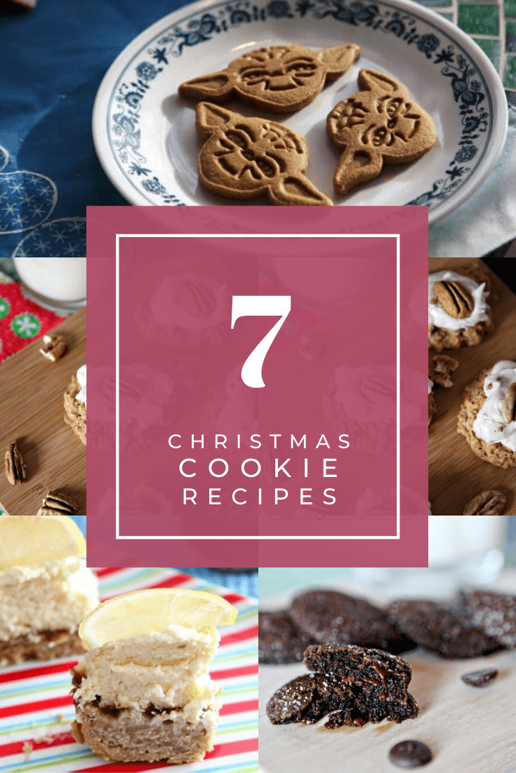 Collage of images of different Christmas cookie recipes