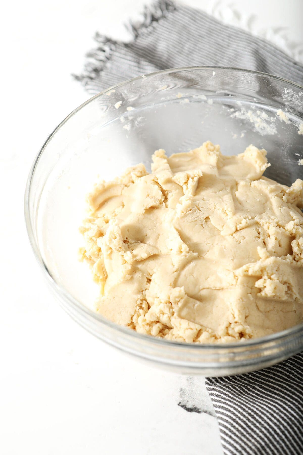 Sugar cookie dough in a bowl before chilling