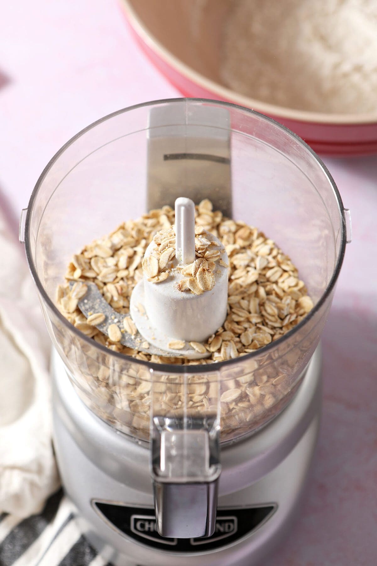  Oats in a food processor before blending