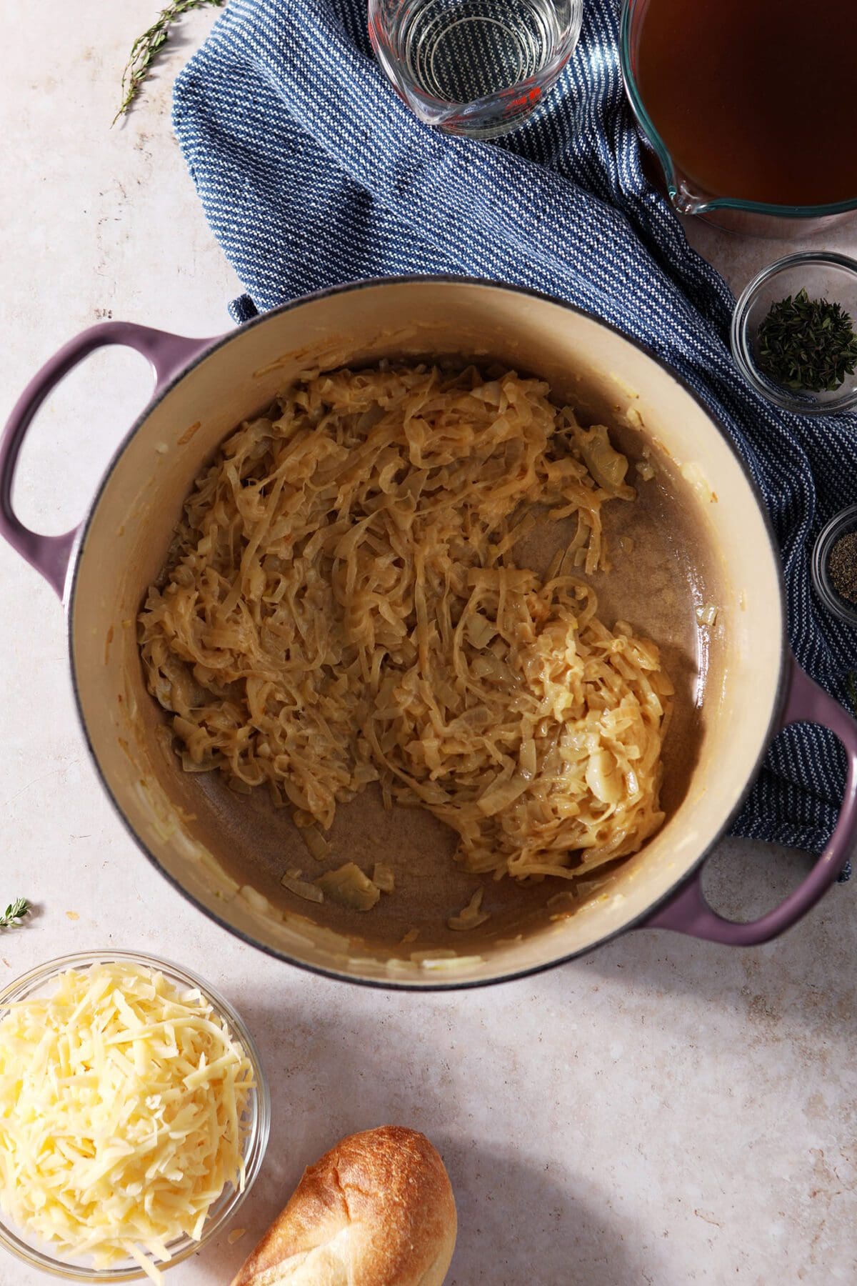 Caramelized onions in a Dutch oven