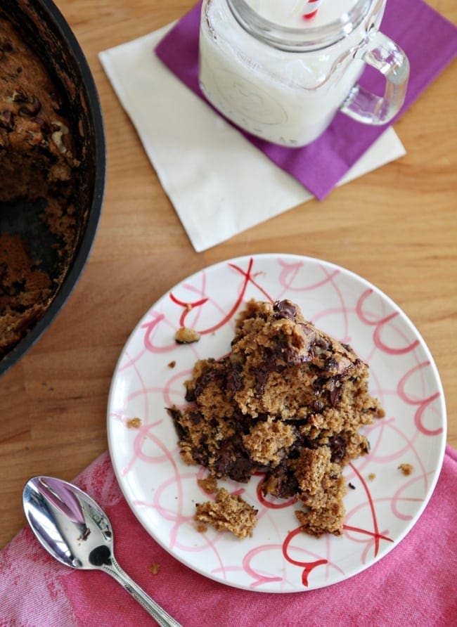 Whole Wheat Apple Walnut Chocolate Chip Cookie Cake // The Speckled Palate