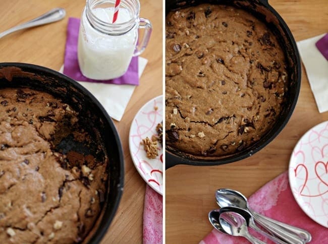 Whole Wheat Apple Walnut Chocolate Chip Cookie Cake // The Speckled Palate