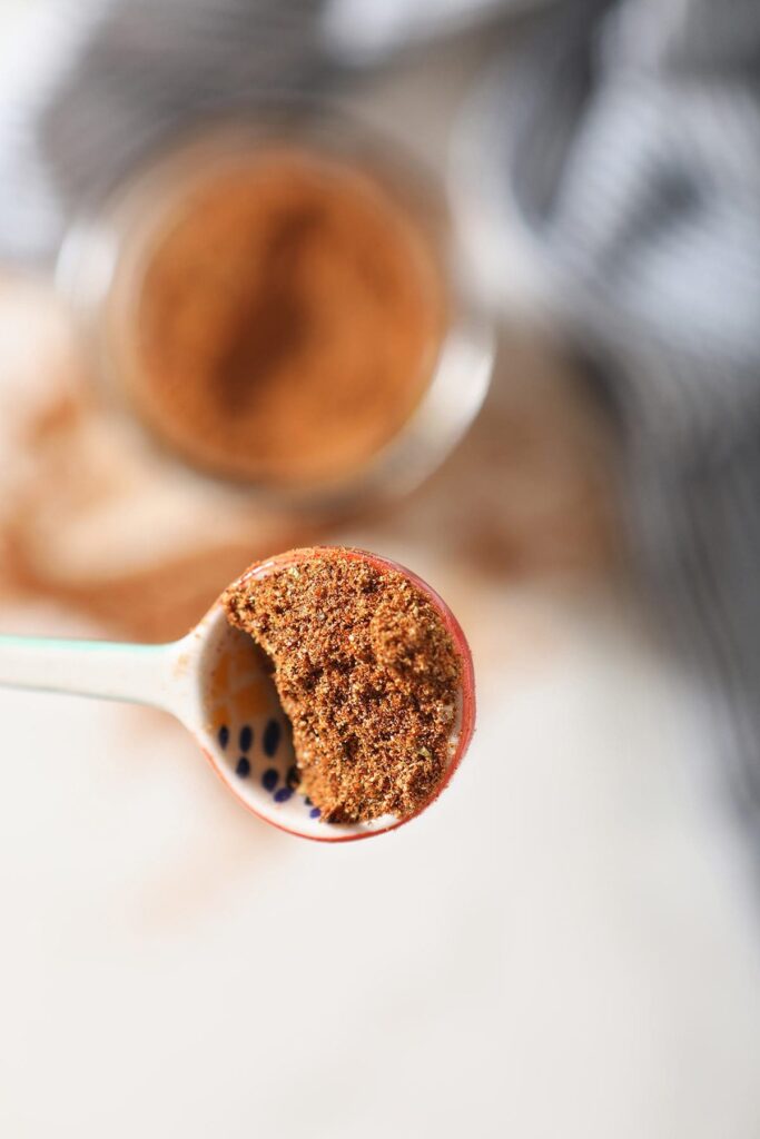 A spoonful of taco spice mix