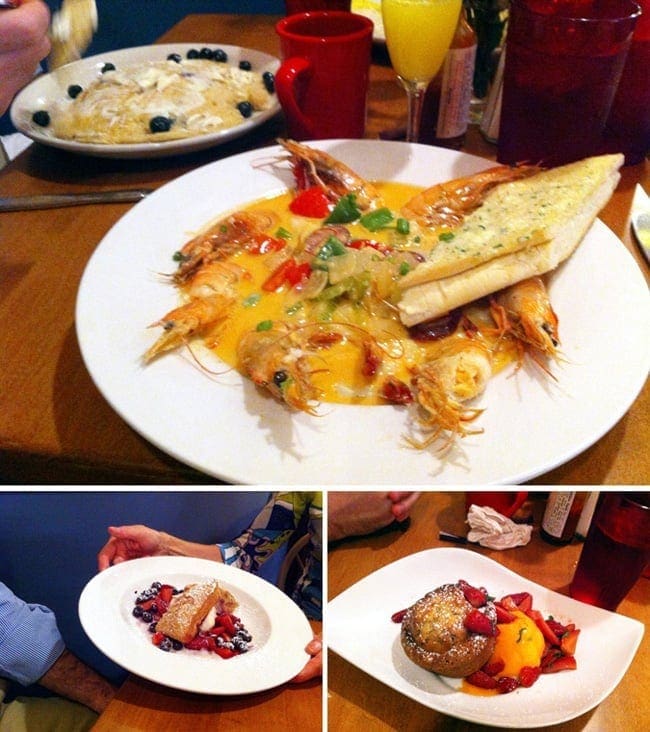 Collage of brunch food at Red Gravy in New Orleans