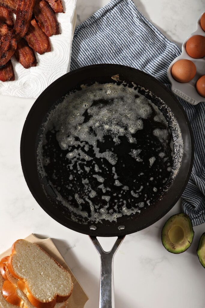 Butter in a skillet