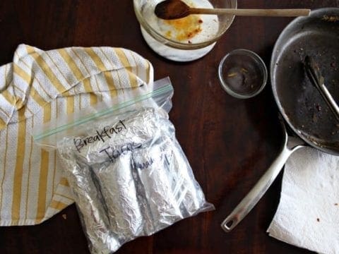 Tailgate Thursday: Freezer-Friendly Breakfast Tacos // The Speckled Palate