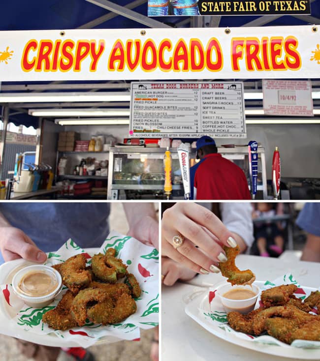 Info text and pictures of crispy avocado fries 