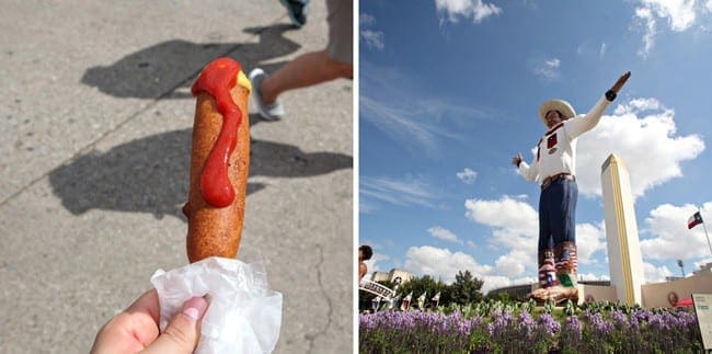 Collage of images at the state fair of texas 