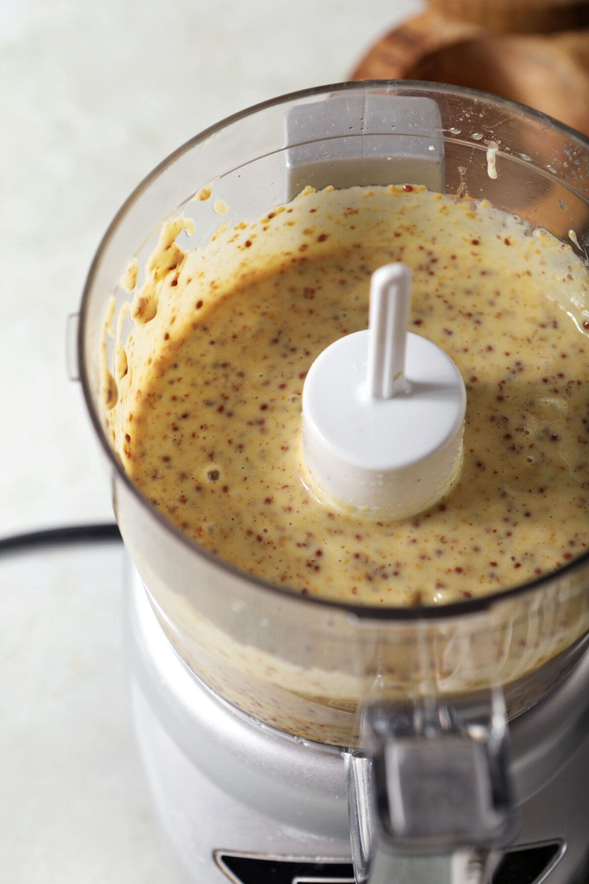Honey Mustard Dressing in a food processor after blending