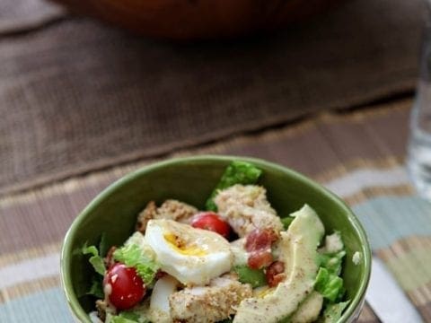 Angled close up of salad in a bowl