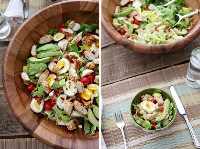 Collage of bowls of salad 