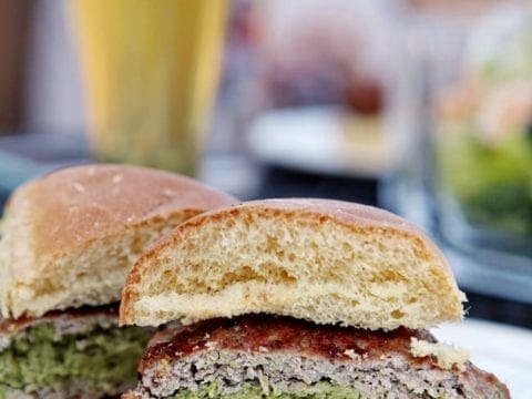 Super Bowl Party Food: Spinach and Artichoke Turkey Burger // The Speckled Palate