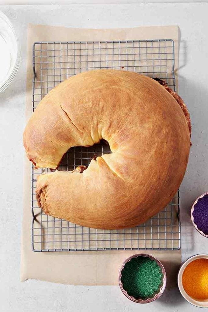 Cream Cheese and Raspberry King Cake (Homemade King Cake Recipe)