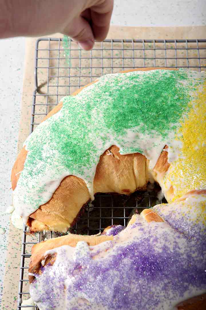 Cream Cheese and Raspberry King Cake (Homemade King Cake Recipe)