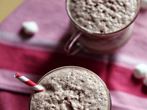 Cool down this winter with homemade Iced Cocoa. The drink is sweet and perfect to split with a sweetheart, especially while you're bundled up!