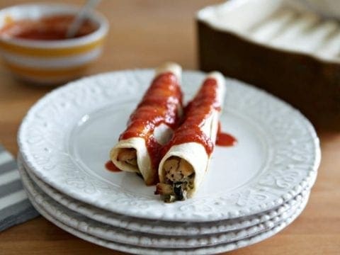 Chicken and Zucchini Enchiladas