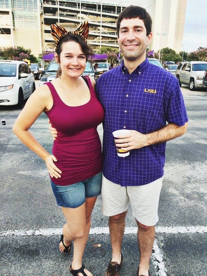 Man and woman posing for camera 