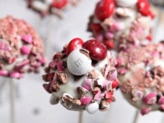 M&M's® Red Velvet Brownie Pops
