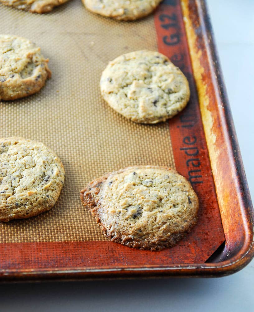 Vegan Peanut Butter Dark Chocolate Chunk Cookies