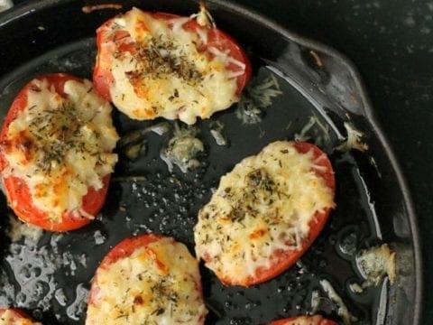 Oven Roasted Tomatoes with Parmesan and Herbs // @rballard501 for @speckledpalate