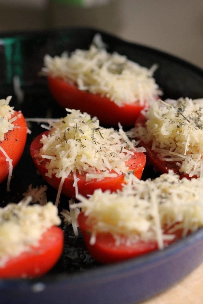 Beat winter blues (and winter veggie blues) with @rballard501's fantastic Oven Roasted Tomatoes with Parmesan and Herbs, a yummy side dish.