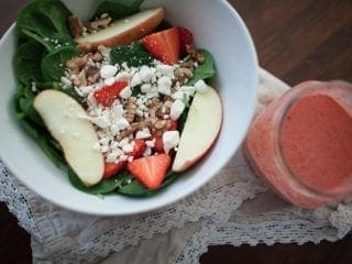 Strawberry Vinaigrette Spinach Salad