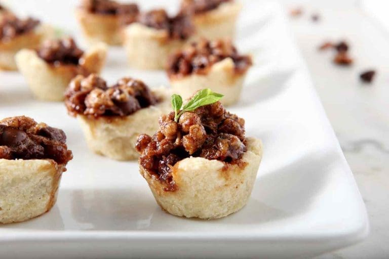 Mini Bourbon Chocolate Pecan Pies