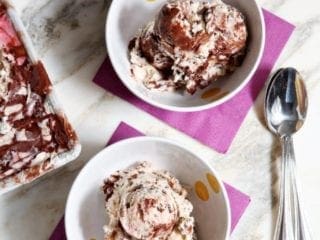 Boozy Stracciatella and Raspberry Gelato
