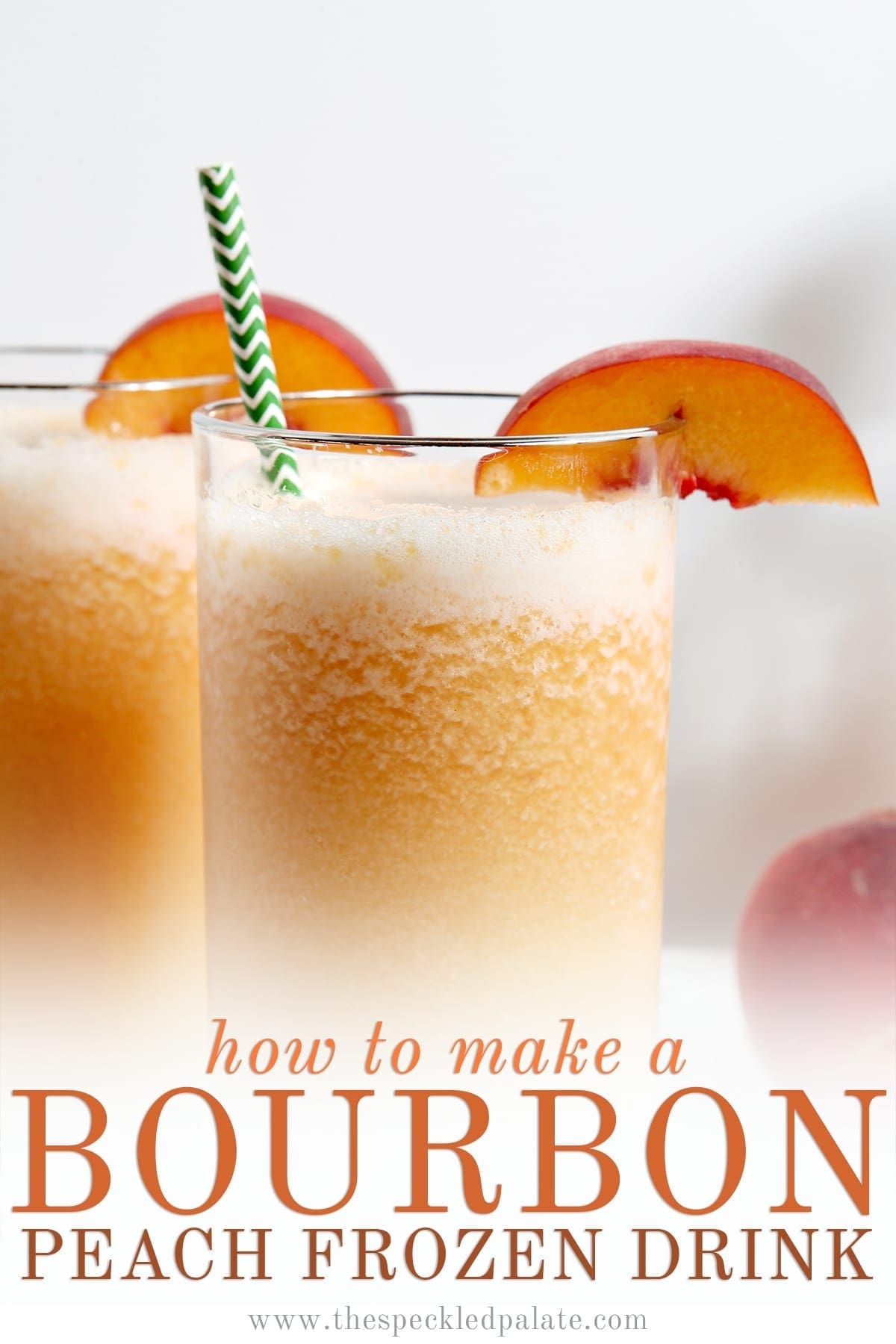 How to make a Peach Bourbon Slush (Easy 5ingredient Peach Cocktail)