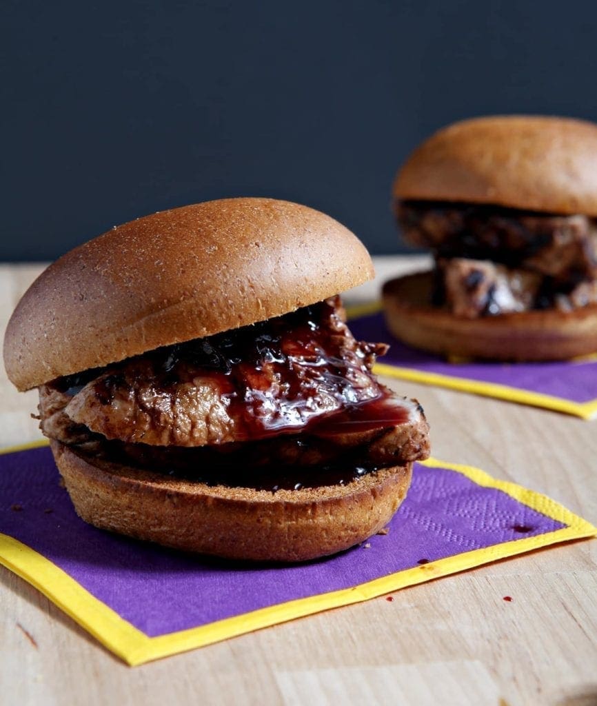 Pork Tenderloin Sliders with Red Wine Reduction Sauce