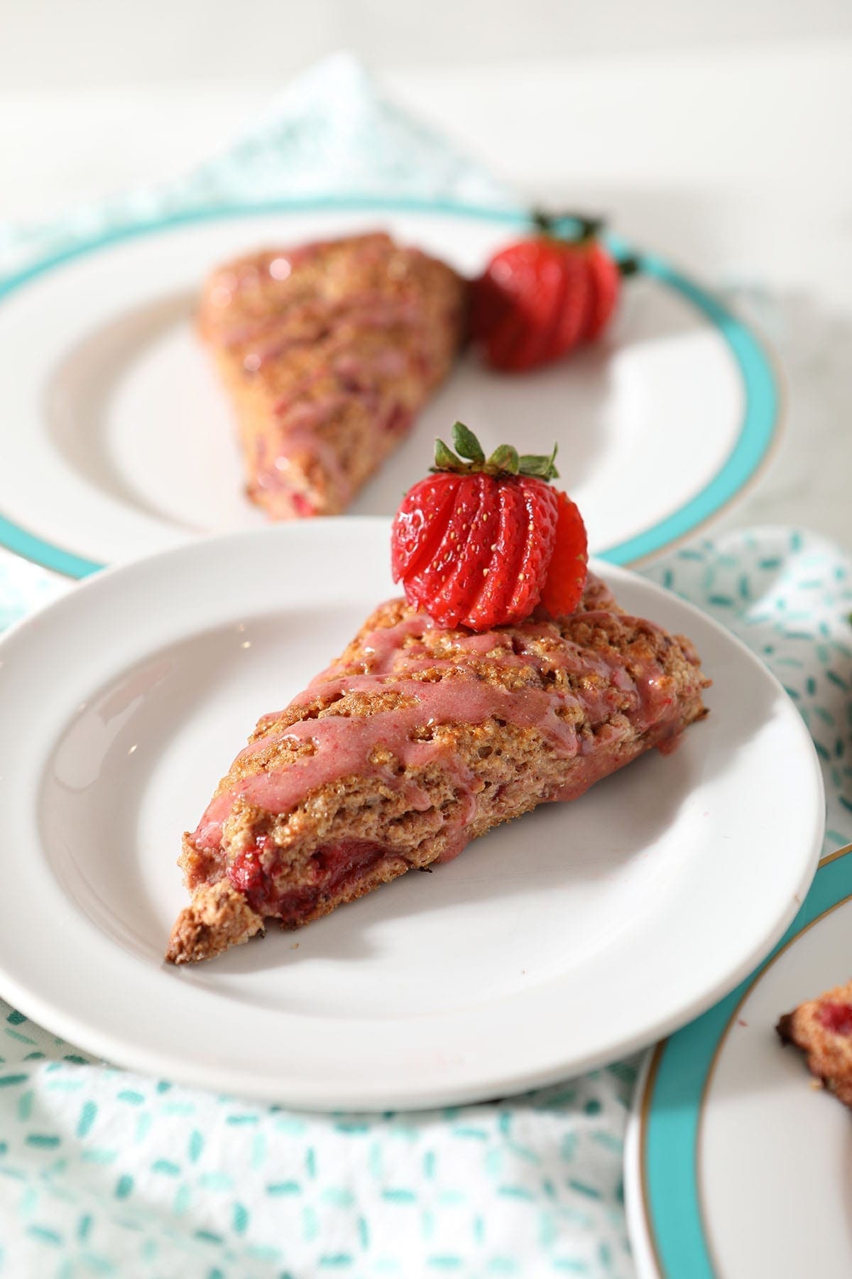 Strawberry Scones with Strawberry Glaze recipe