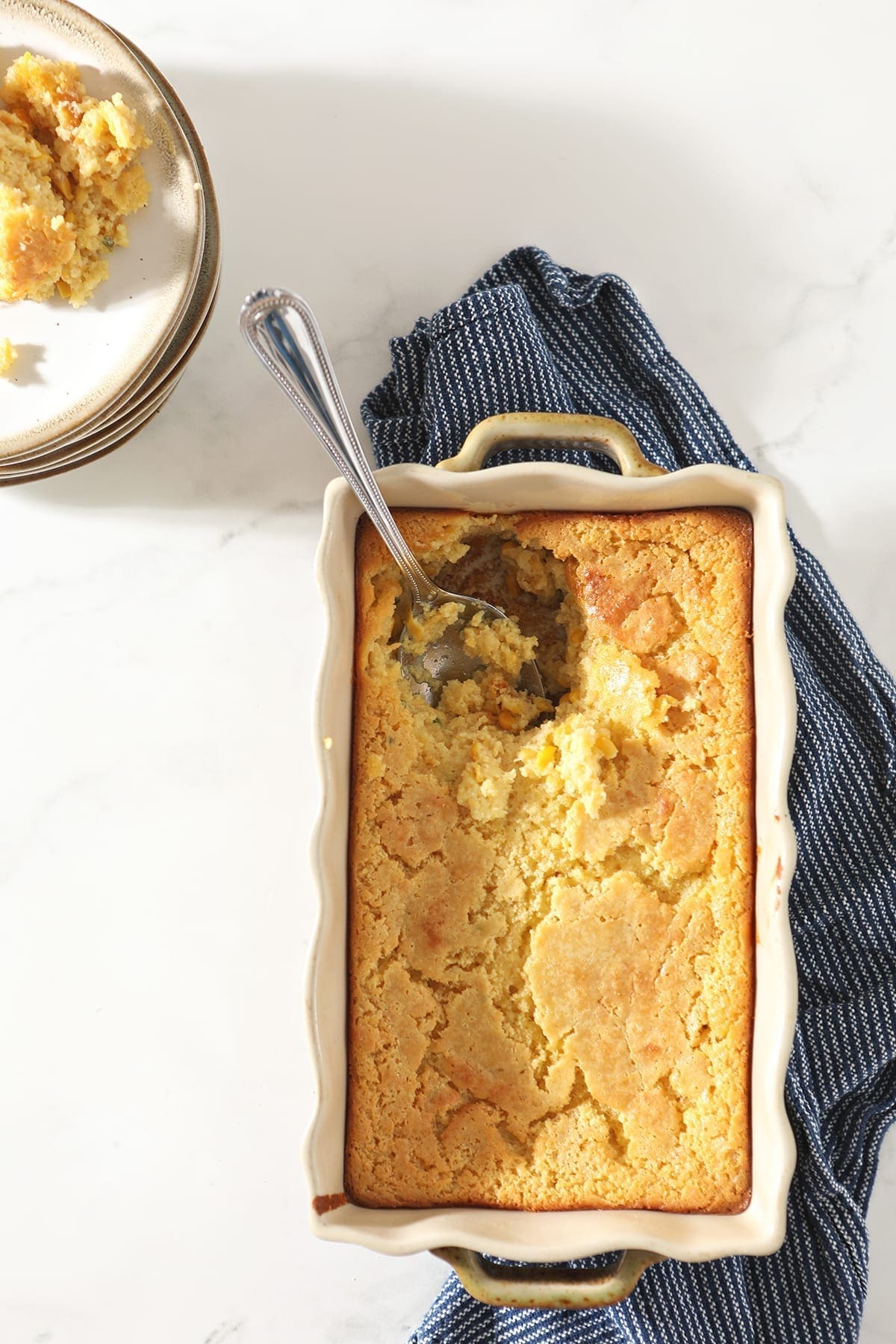 How to make From Scratch Creamed Cornbread Casserole recipe