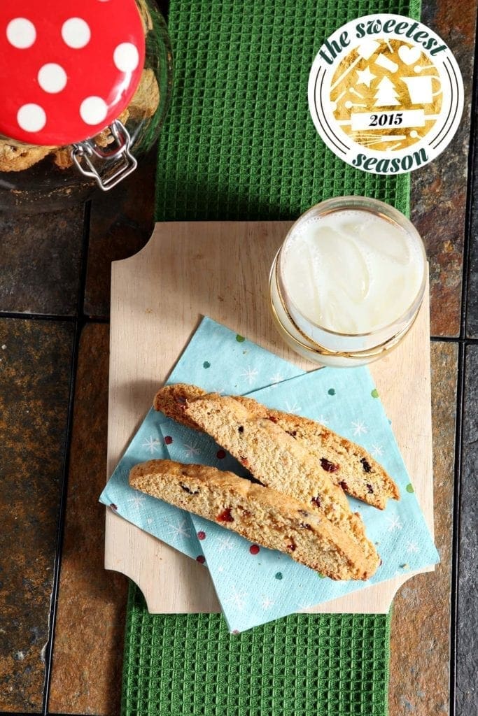 Cranberry Orange Ginger Biscotti