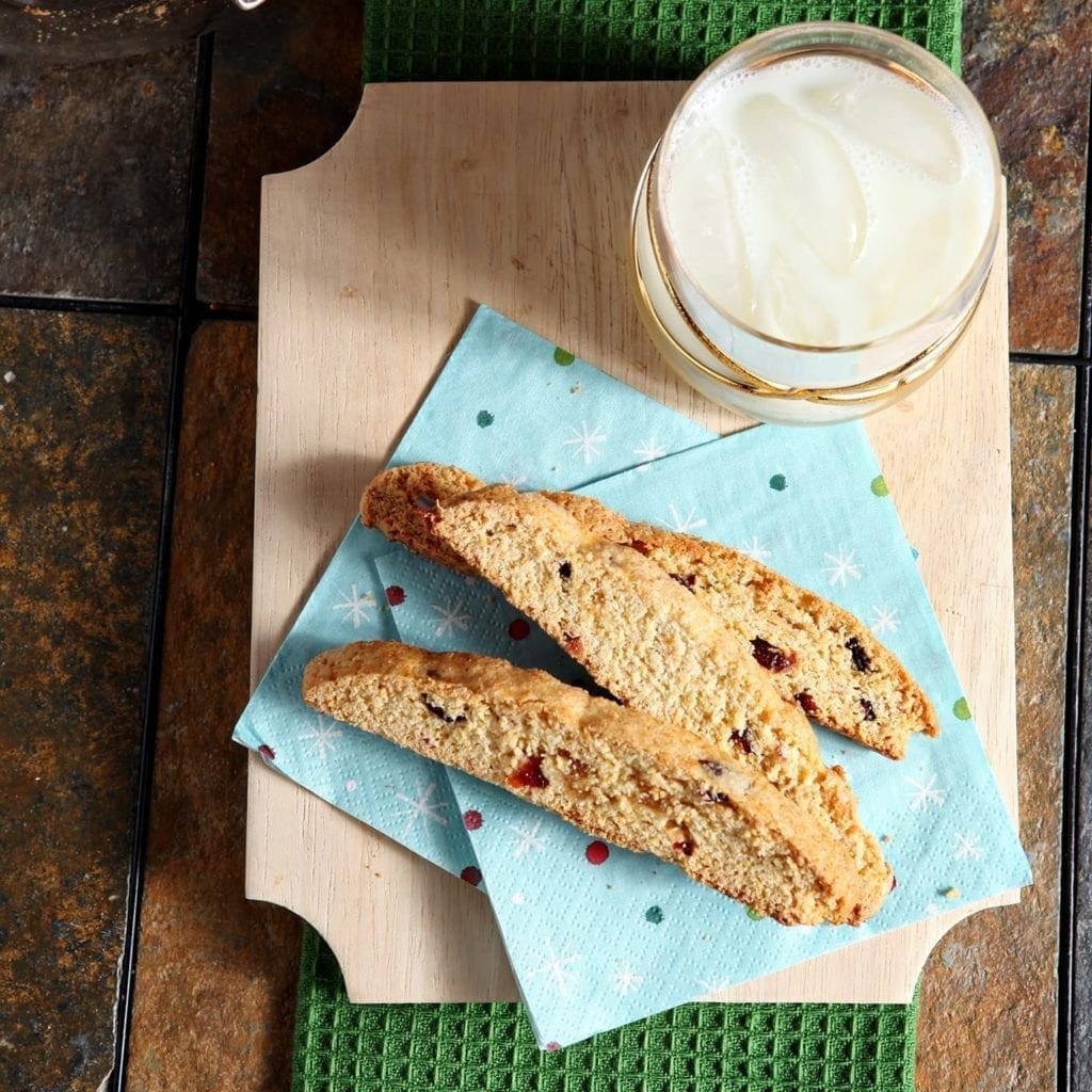 Cranberry Orange Ginger Biscotti