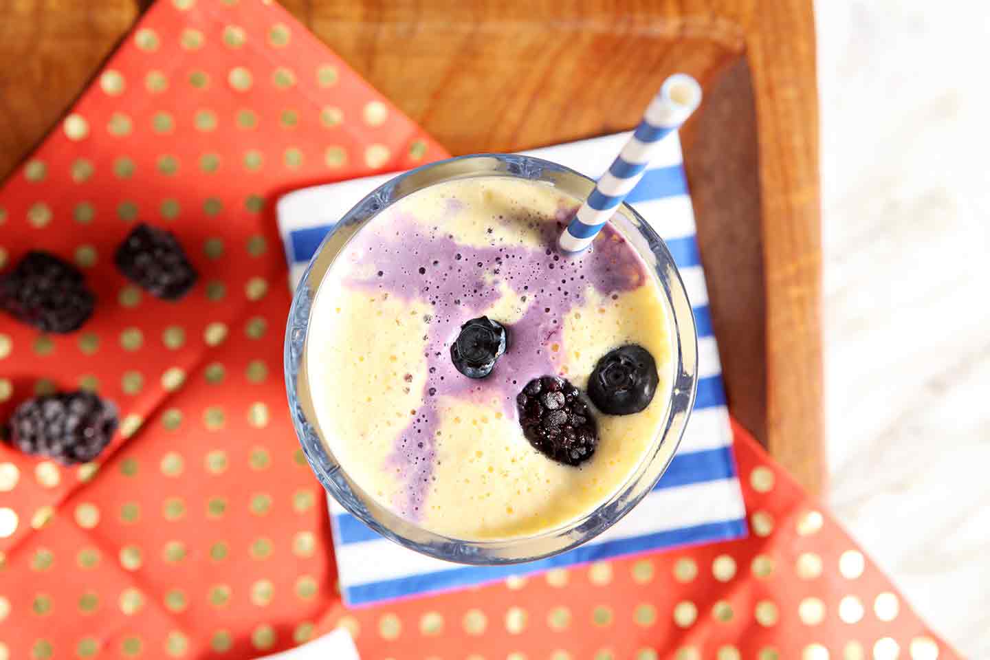 Pineapple Blackberry Ice Cream Parfaits