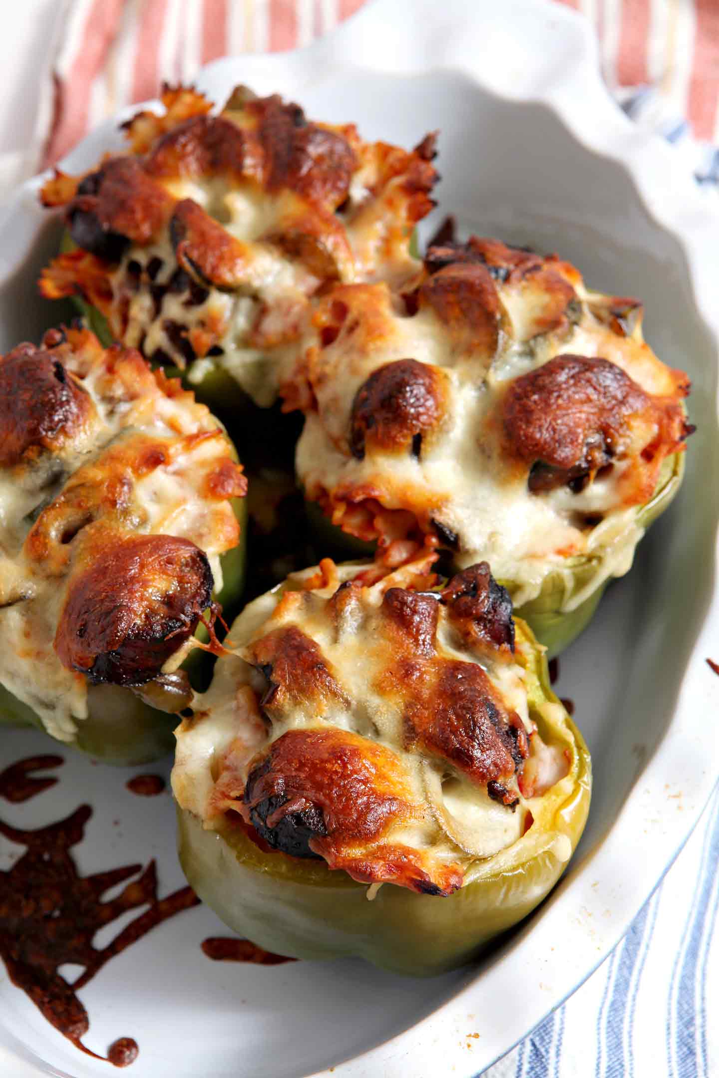 Italian Stuffed Peppers with Pasta and Sausage