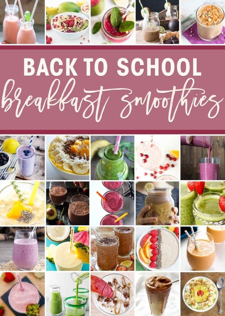 Collage of Breakfast Smoothies 