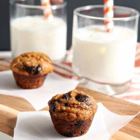 Mini Pumpkin Muffins with Chocolate Chips