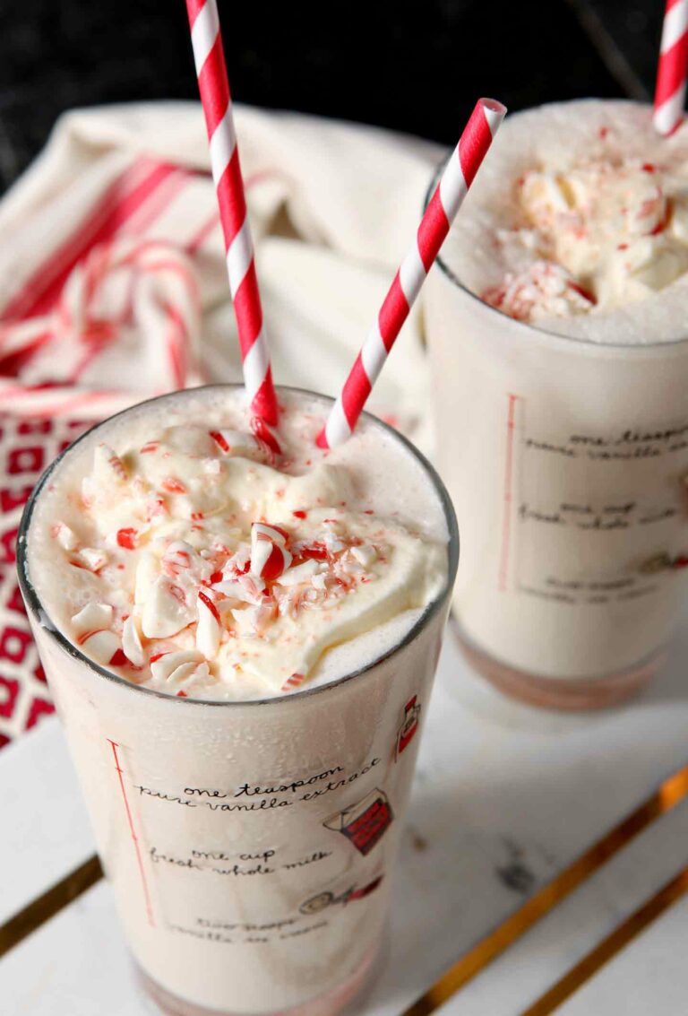 No Churn Peppermint Ice Cream Milkshake