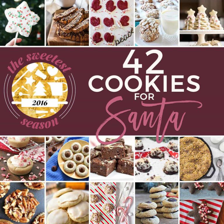 Collage of cookies for Santa 