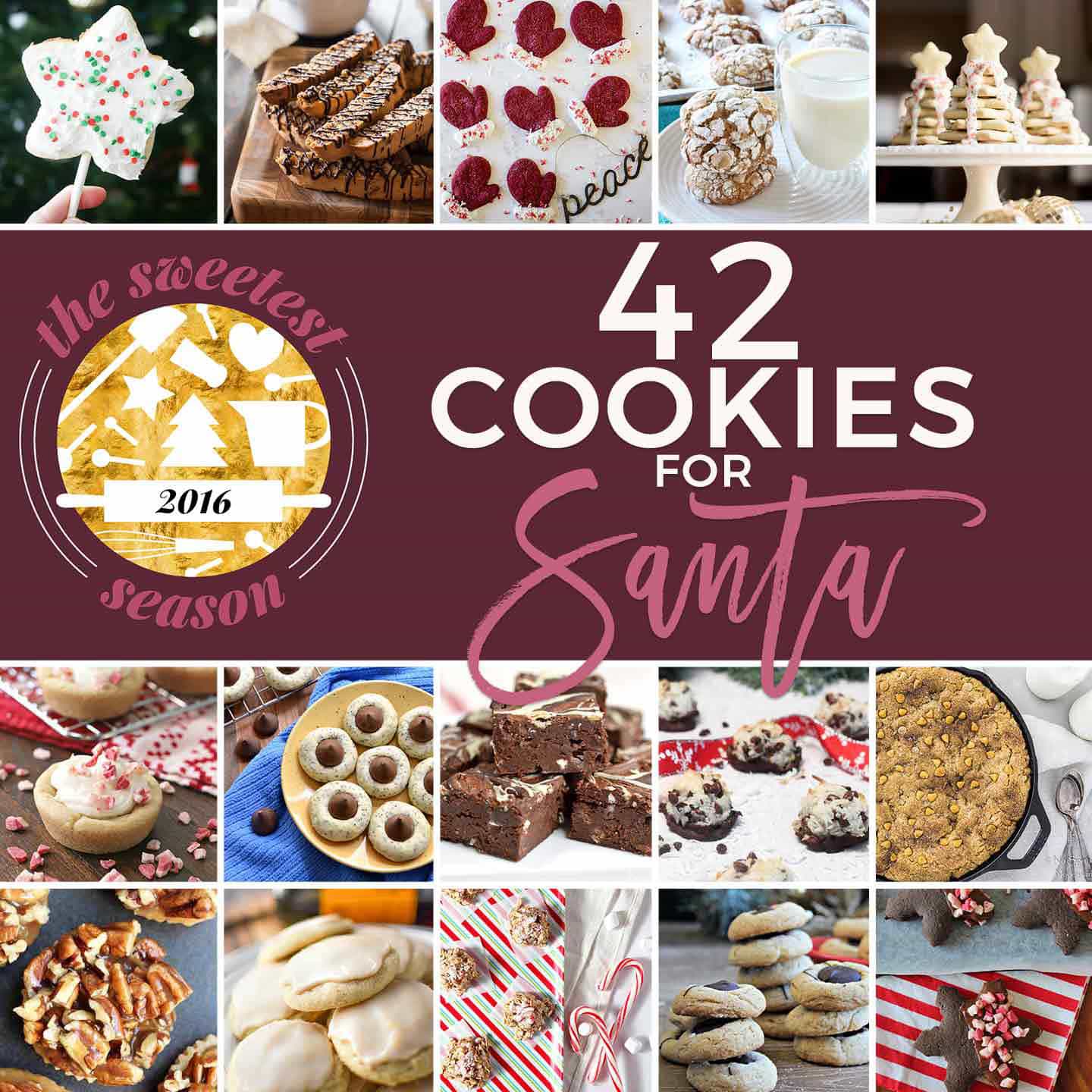 42 Cookies for Santa (The Sweetest Season Cookie Exchange Round-Up!)