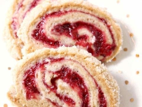 cranberry pinwheel cookies close up