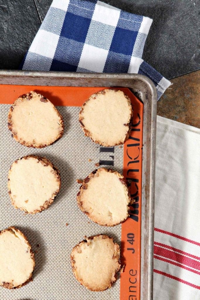 toasted pecan shortbread cookies ready to bake