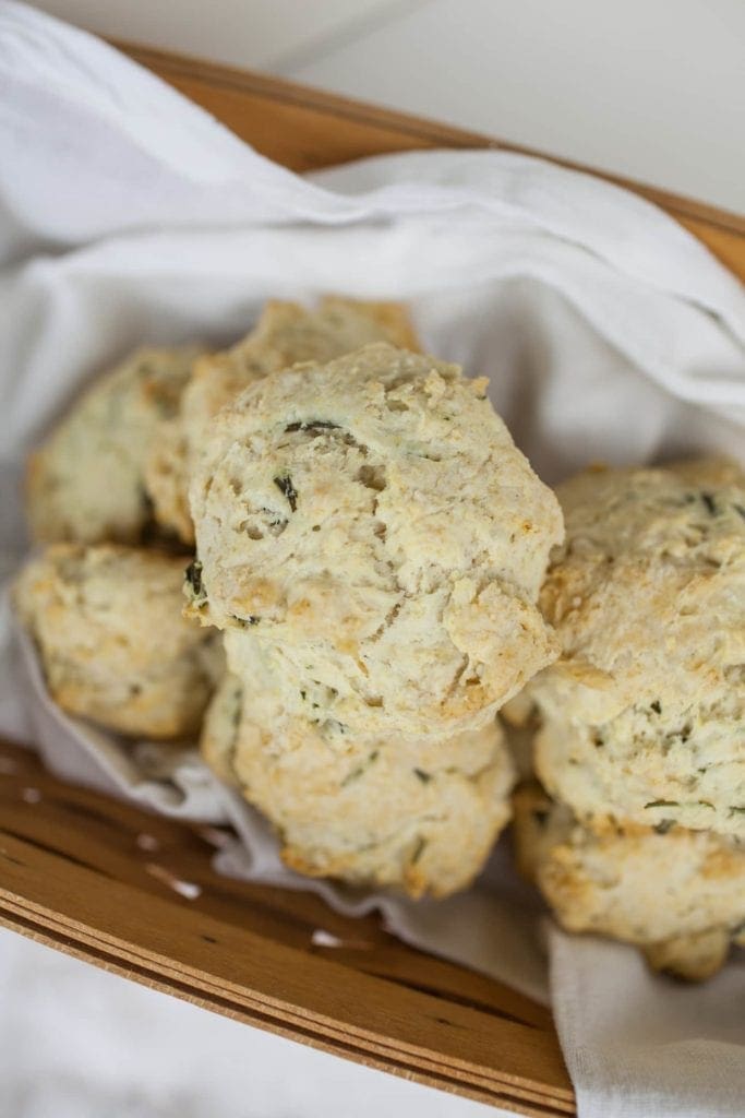 rosemary drop biscuits close up