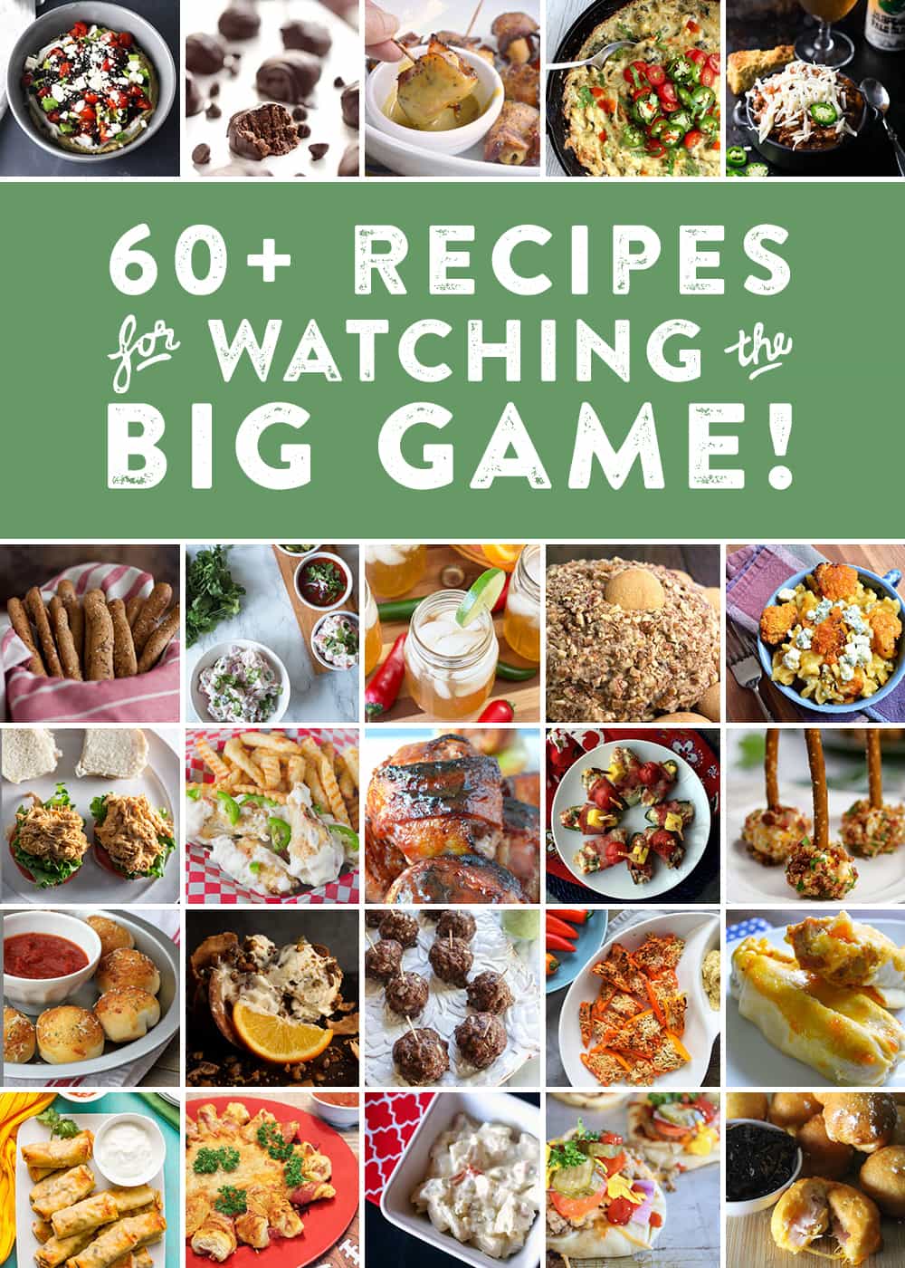 Collage of party foods